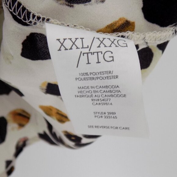 Cabi 3989 Seismic Sleeveless Blouse Size XXL Cream Black Brown - Picture 4 of 4